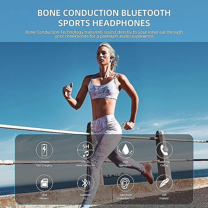  OUFUNI SBCH-B Swimming Bone Conduction Headphones 
