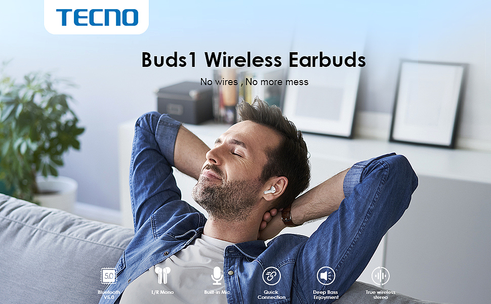  Tecno Buds1 True Wireless Earbuds     