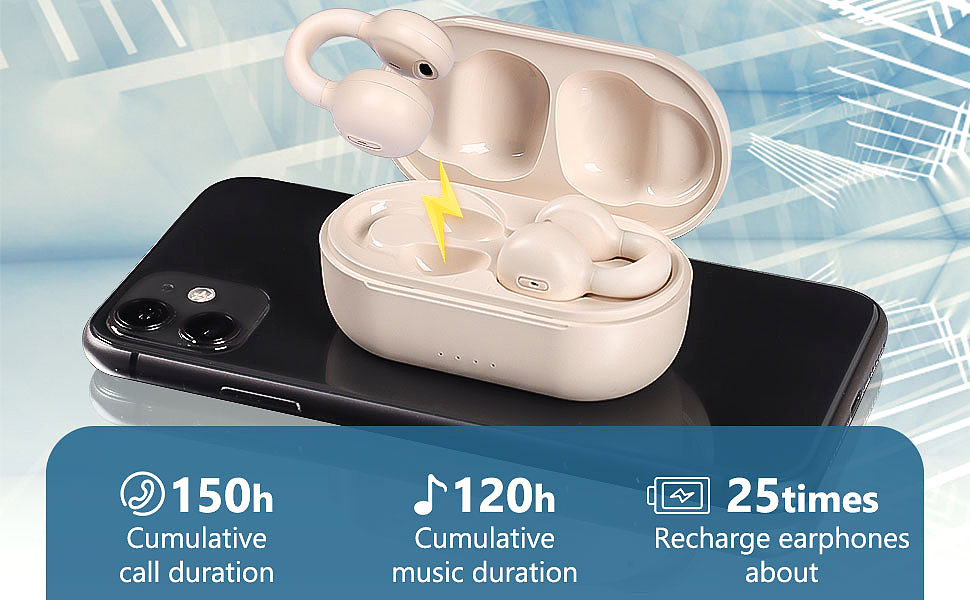  ALIMOTA I20 Wireless Ear Clip Bone Conduction Headphones   