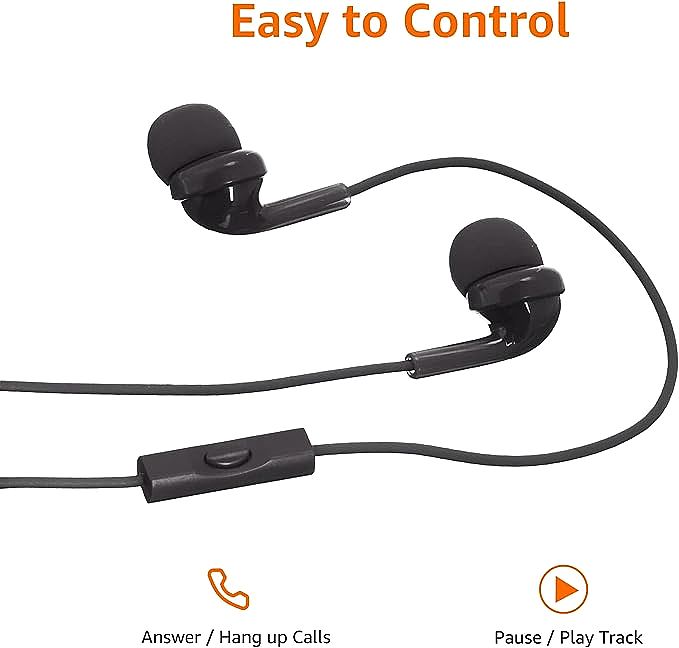   Amazon Basics 17E13BK In Ear Wired Headphones 