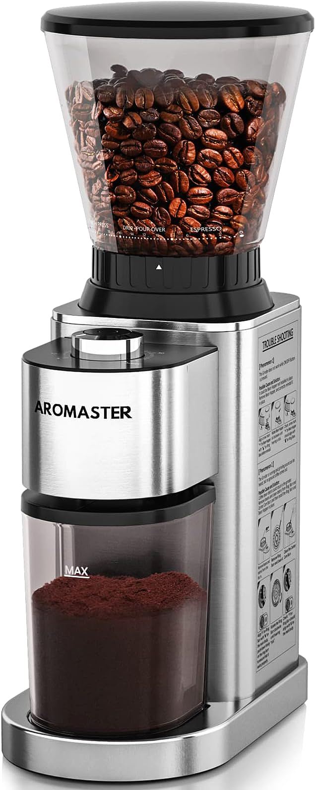 Aromaster CG204 Burr Coffee Grinder: Precise Grind Control to Preserve Original Flavor