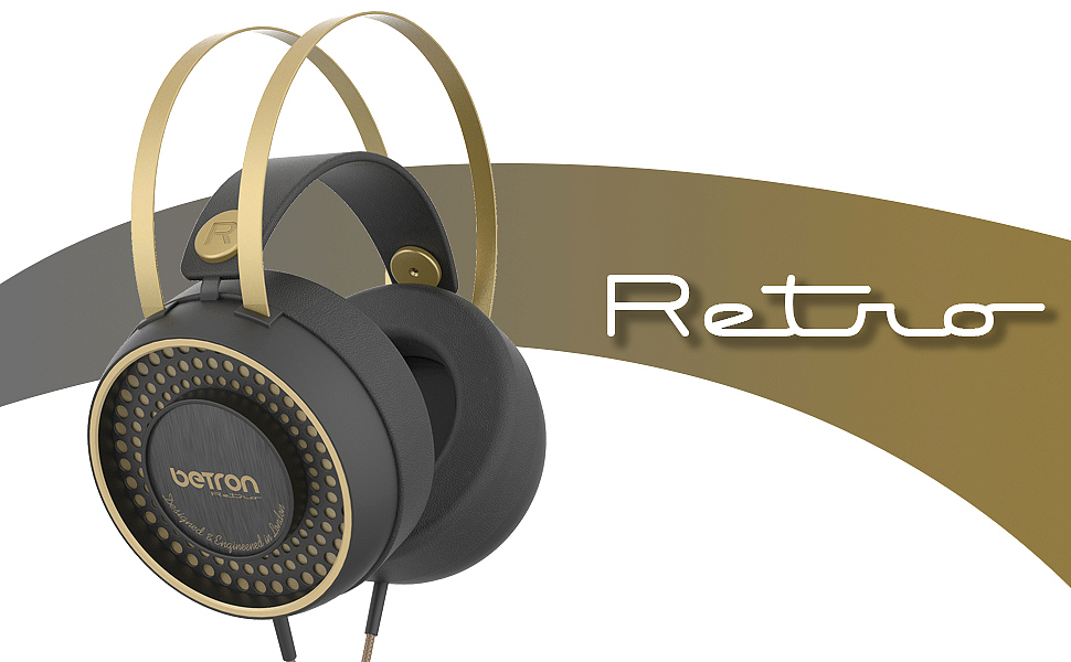  Betron Retro Over Ear Headphones 