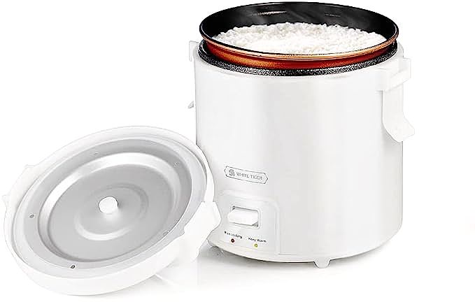WHITE TIGER 1.0L Mini Rice Cooker - Convenient and Portable Rice Cooker for 1-2 People