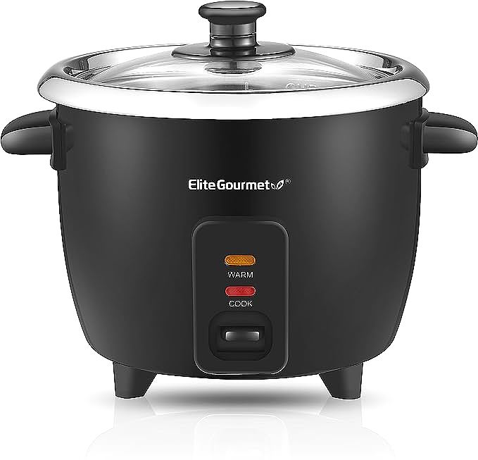 Elite Gourmet ERC006SS 6-Cup Electric Rice Cooker - Convenient and Reliable Rice Cooking