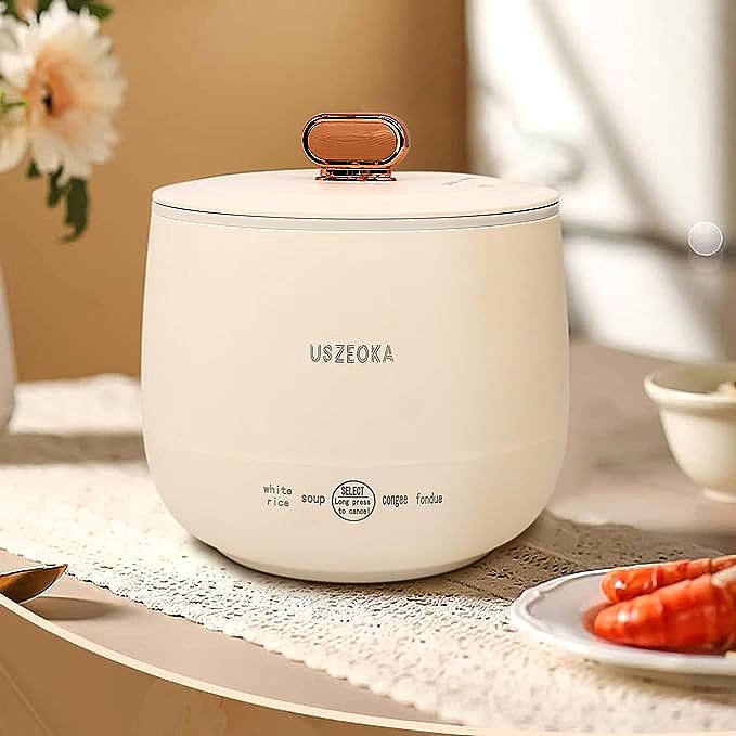 Uszeoka RI2632 Mini Rice Cooker - Portable and Convenient Rice Cooker for Small Households