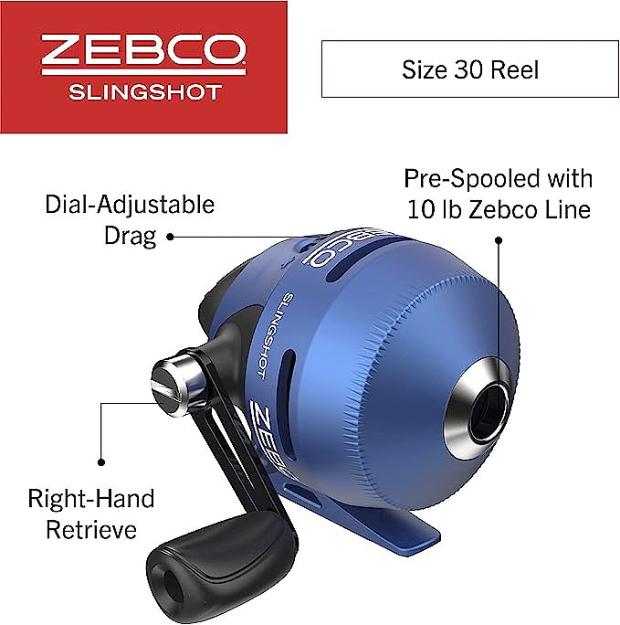  Zebco 202 Slingshot Spincast Reel and Fishing Rod Combo  