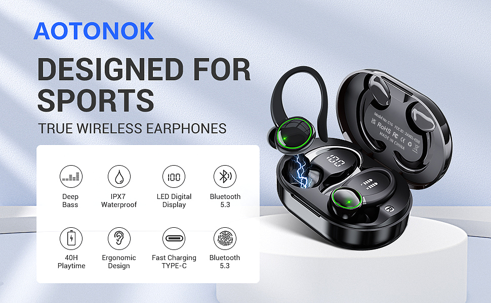  AOTONOK C16 Wireless Earbuds 