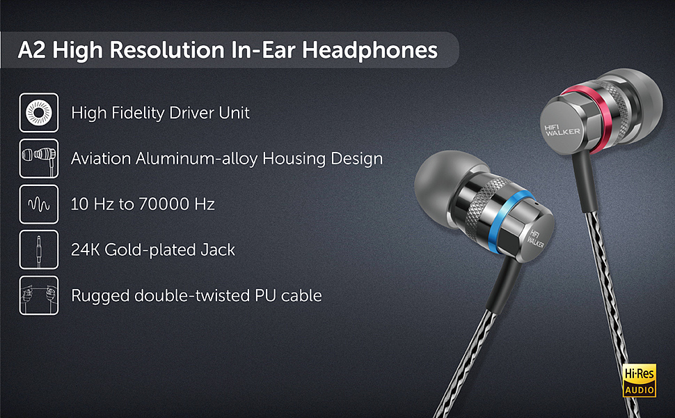  HIFI WALKER A2 Wired Earbuds   