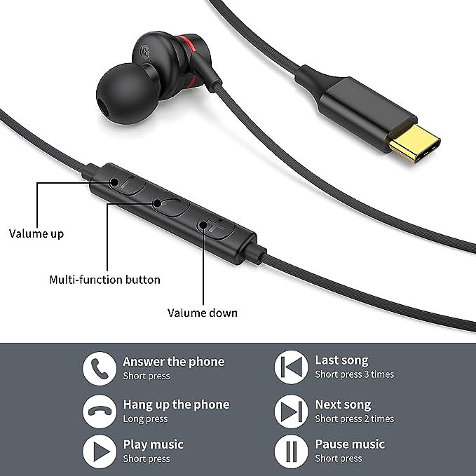 Unolyo U-14A USB-C Wired Earbuds  