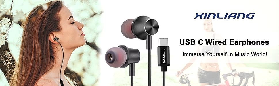   XINLIANG USB C-01 C Wired Earbuds    