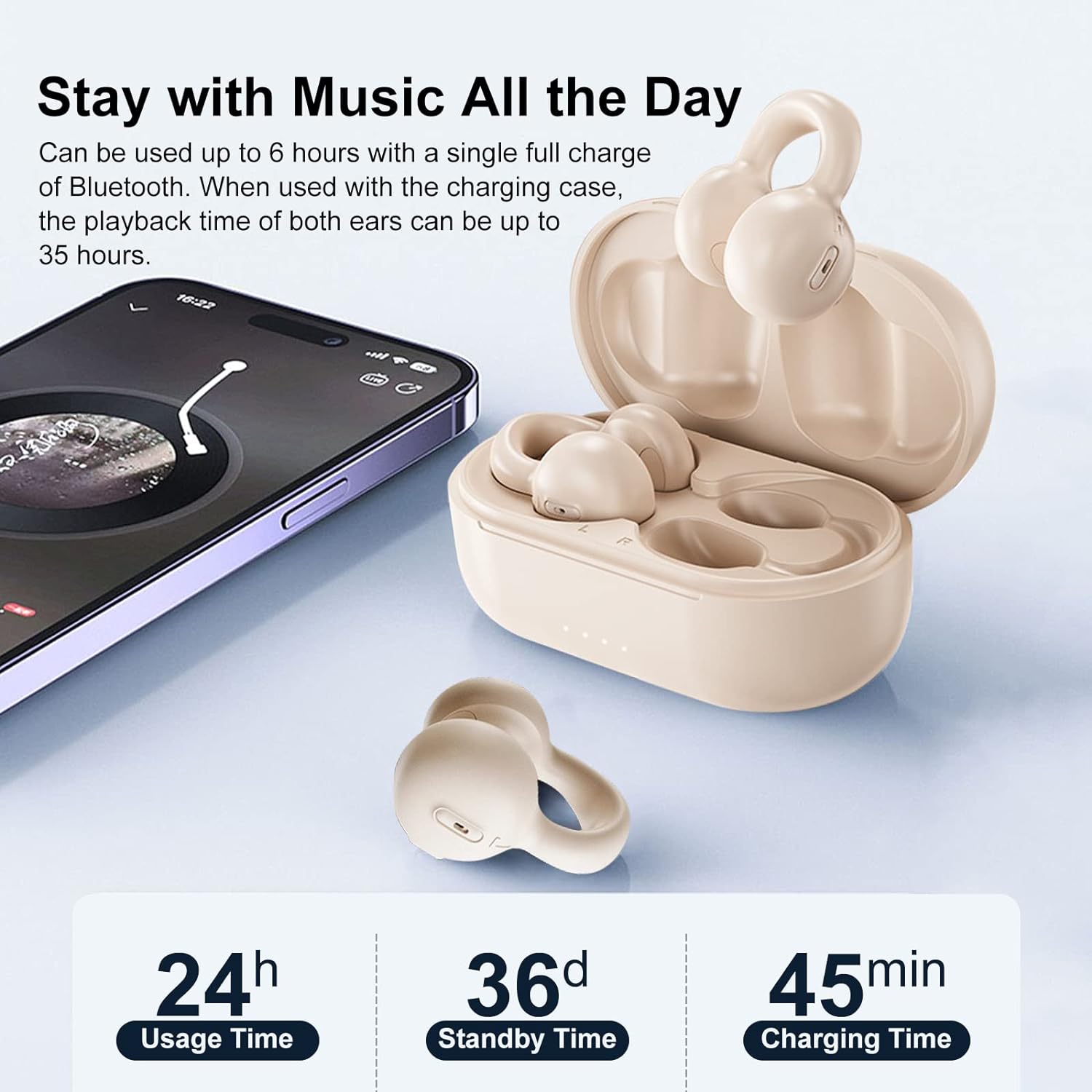  Yiter Wireless Ear Clip Bone Conduction Headphones       