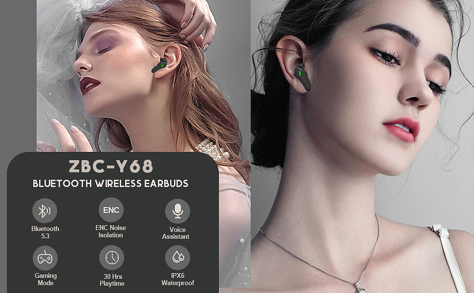  ZBC Y68 Wireless Earbuds 