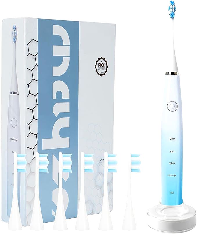 TECLUNG MZ-201806-2 Sonic Electric Toothbrush: Powerful Cleaning with Long Battery Life