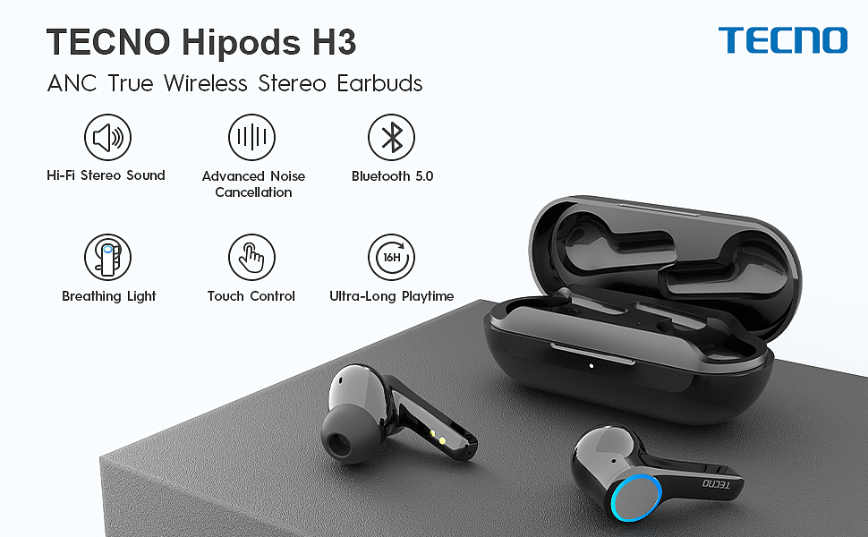  Tecno Hipods H3 True Wireless Earbuds    