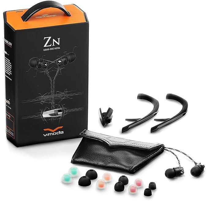  V-MODA Zn 3-Button In-Ear Modern Audiophile Headphones  