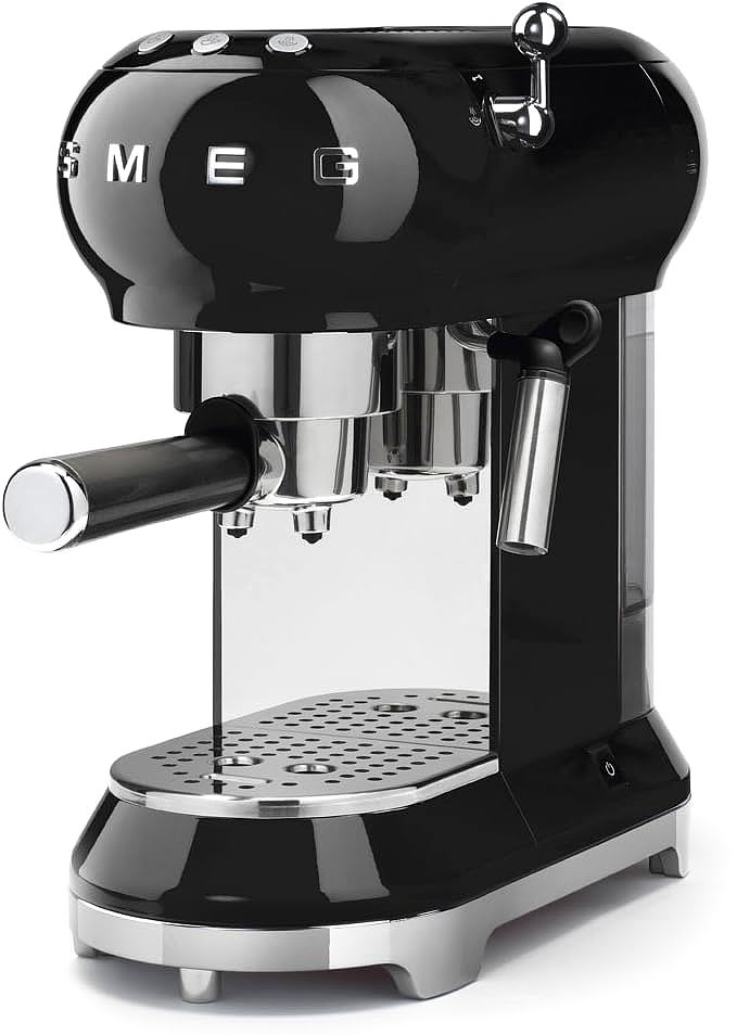 Rae Dunn 2-IN-1 Single Serve Coffee Maker - 700 Watt, Coffee Grounds, 30oz  Water Reservoir, One-Click Operation, 12oz Each Brew, Removable Drip Tray
