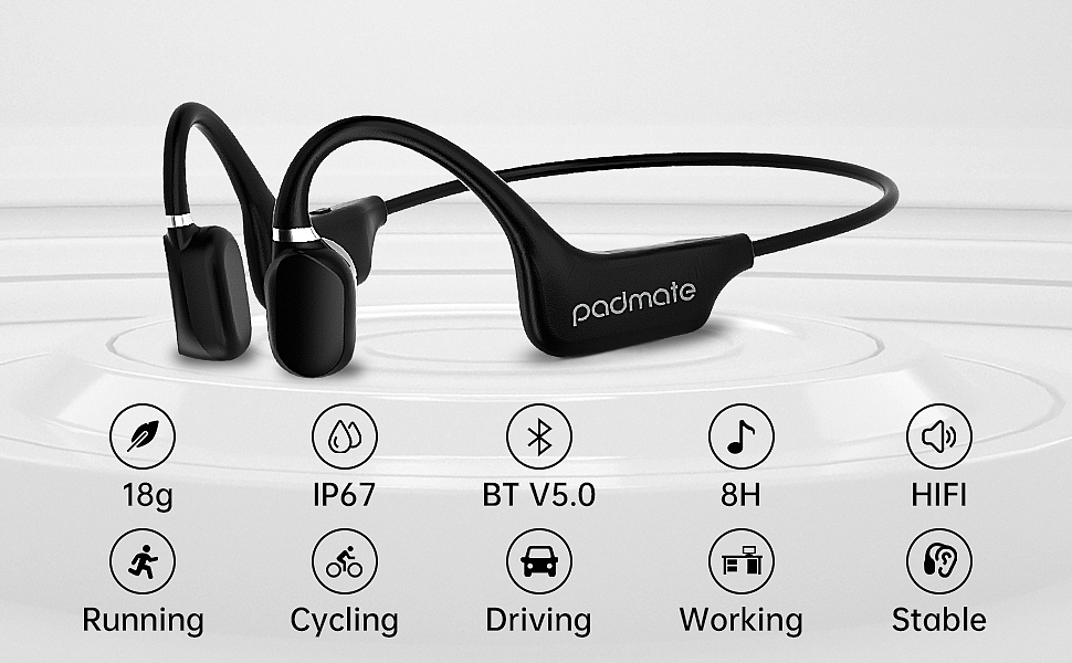  Padmate S26 Open-Ear Air Conduction Headphones 