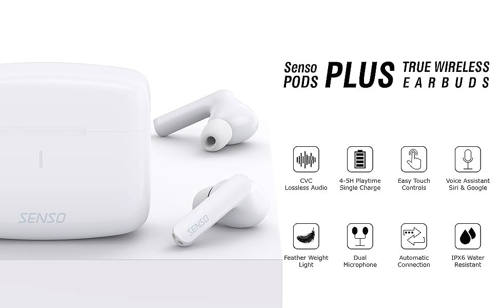  Senso PODS Plus Wireless Earbuds 