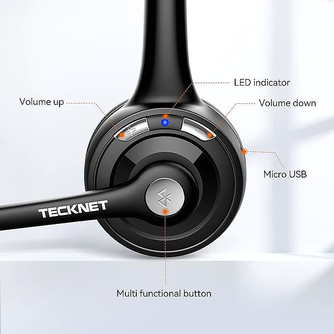  TECKNET TK-HS004 Trucker Wireless Headset   