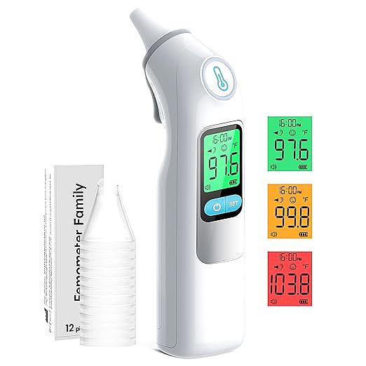 Femometer Family DET-1015 Digital Ear Thermometer - Fast, Accurate and Non-Contact Temperature Monitoring