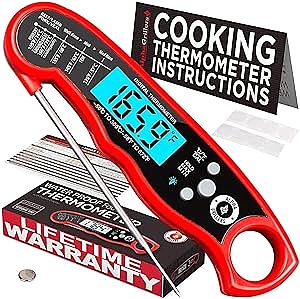 Alpha Grillers Vegena Instant Read Meat Thermometer for Grill and Cooking