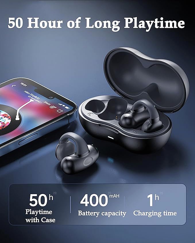  Xmenha Ear Clip Open Ear Headphones     