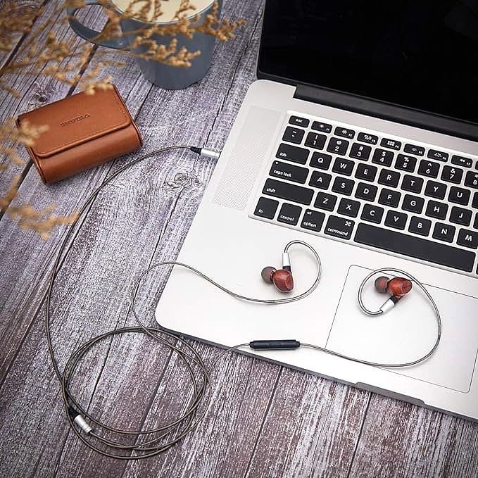  SIVGA SW001 High-Definition Wooden Wired in-Ear Monitor Earphones     