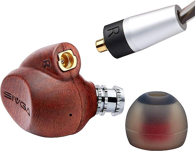  SIVGA SW001 High-Definition Wooden Wired in-Ear Monitor Earphones 