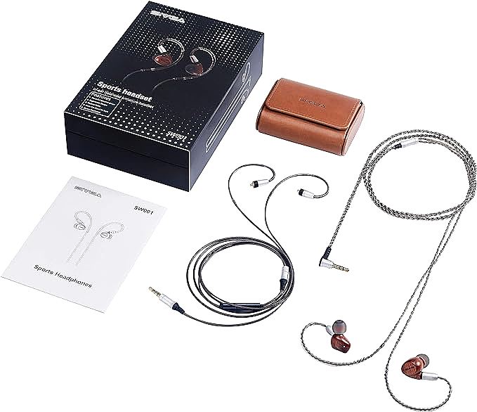  SIVGA SW001 High-Definition Wooden Wired in-Ear Monitor Earphones      