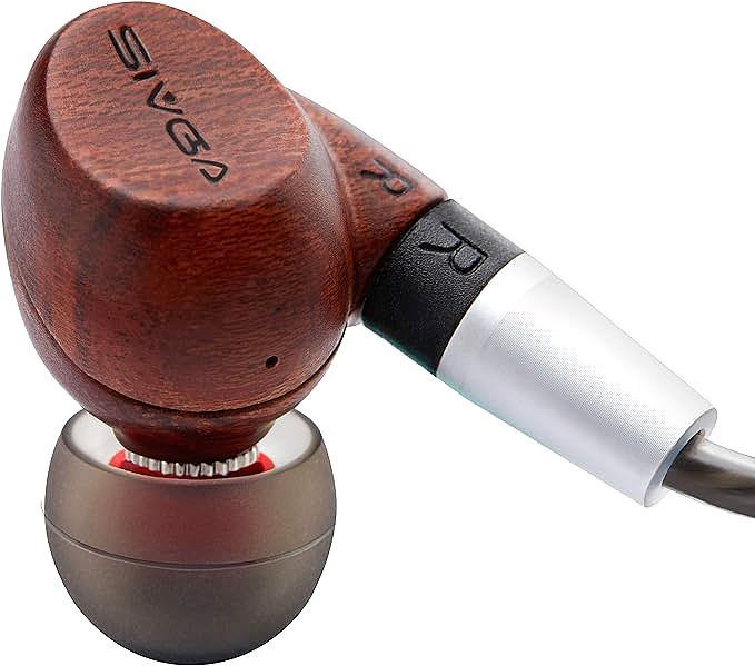  SIVGA SW001 High-Definition Wooden Wired in-Ear Monitor Earphones   