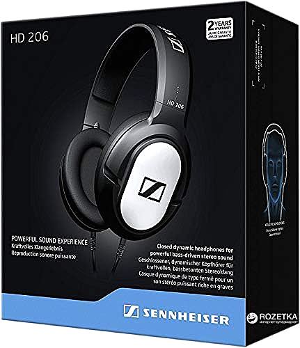  SENNHEISER HD 206 Closed-Back Over Ear Headphones   