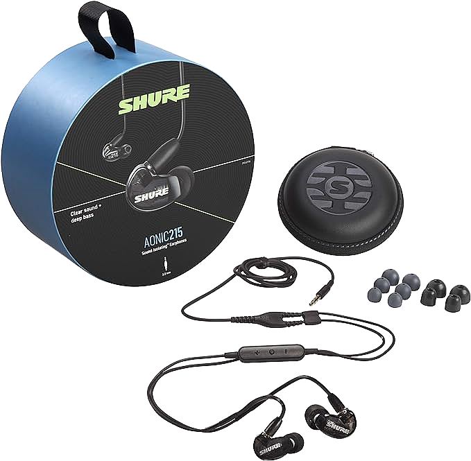  Shure AONIC 215 Wired Sound Isolating Earbuds  