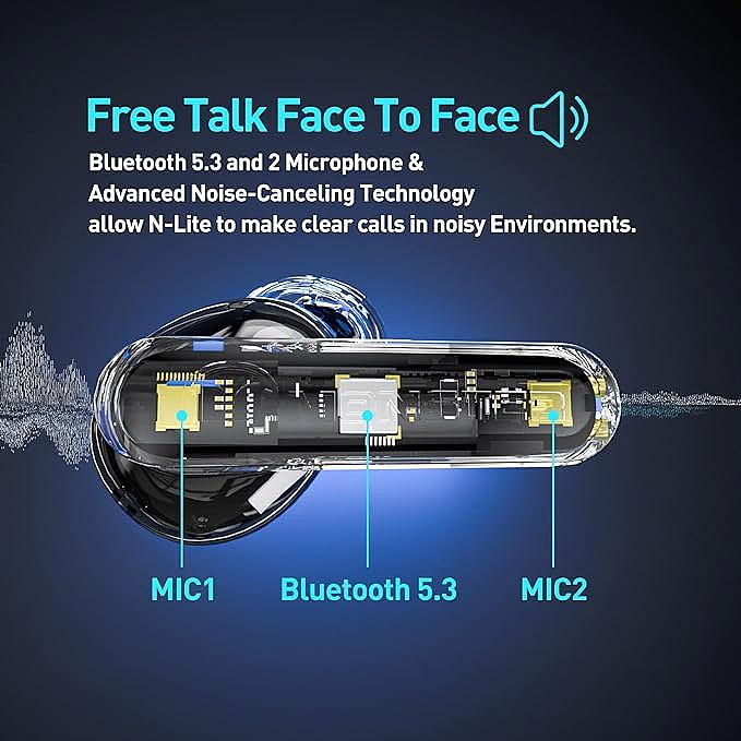  Monster N-Lite Clear Talk Wireless Earbuds  