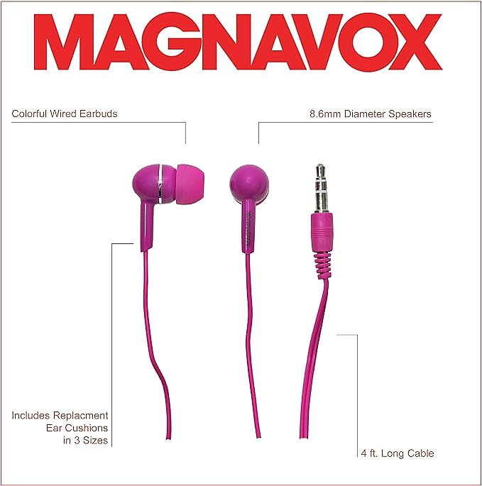  Magnavox MHP4850 Wired EarBuds 