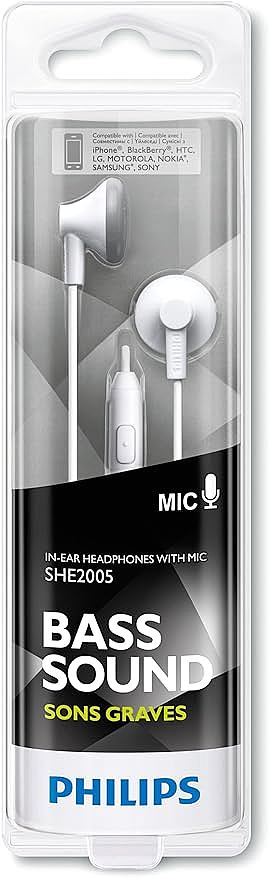  PHILIPS SHE2005WT Wired EarBuds 