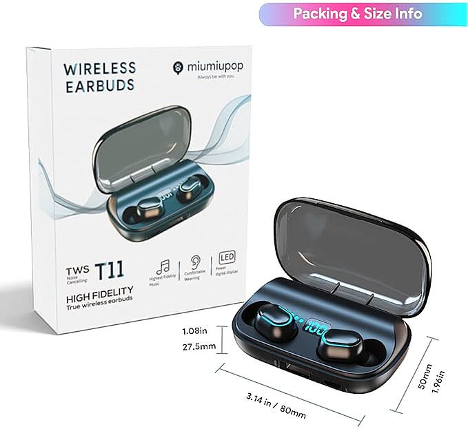  miumiupop T11 Wireless Earbuds 