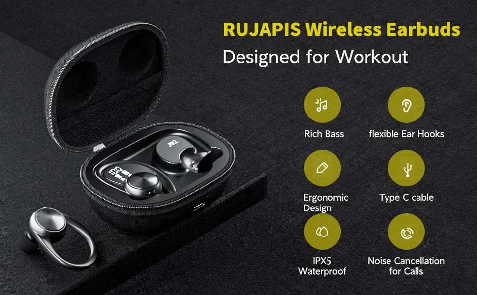  RUJAPIS J92 True Wireless Earbuds      