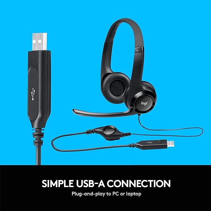  Logitech H390 Wired Headset   