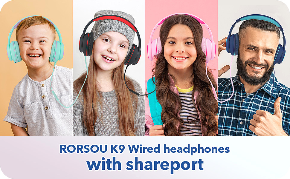  RORSOU K9 Kids Headphones    