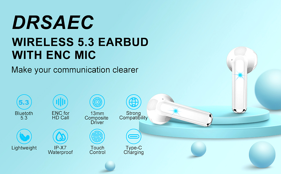  Drsaec MD016 Wireless Earbuds  