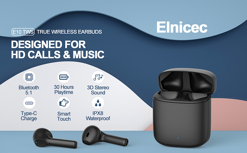  Elnicec E10 Wireless Earbuds 