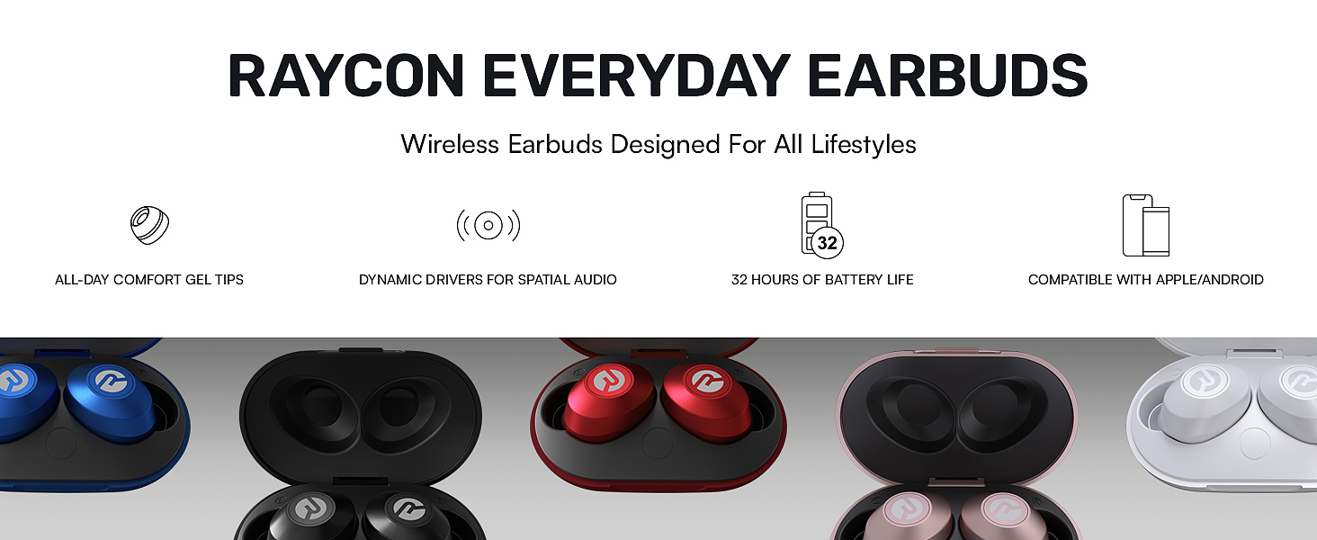  Raycon The Everyday Bluetooth Wireless Earbuds      