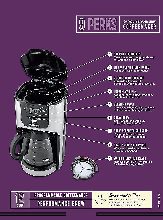  Mr. Coffee BVMC-JPX37 12-Cup Programmable Coffee Maker      