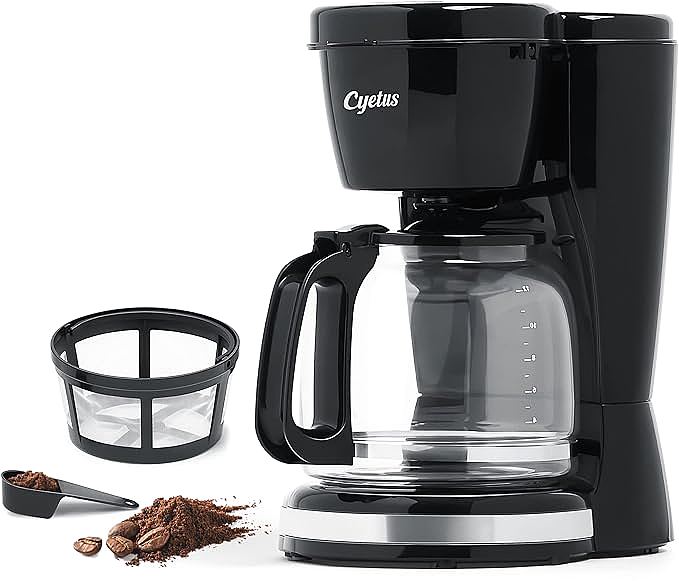 CYETUS YD-1203 Large Capacity Borosilicate Glass Drip Coffee Maker: The Perfect Combo of 12-Cup Volume and Permanent Filter
