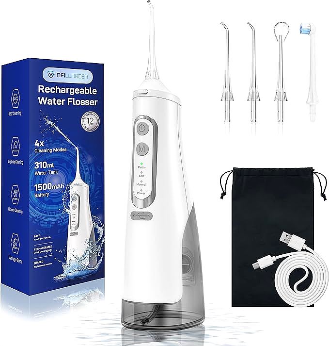 INFIWARDEN Cordless Water Flosser: A Portable Dental Hygiene Device for Clean Teeth On-The-Go