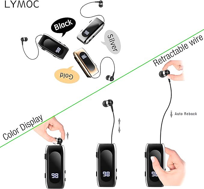  Lymoc K55 Retractable Wireless Headphones     