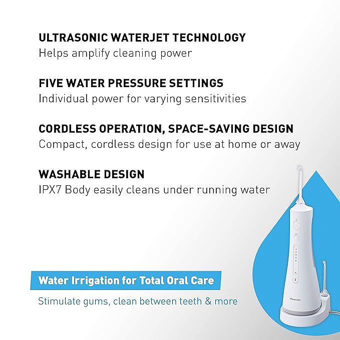  Panasonic EW1511W Professional Cordless Water Flosser  