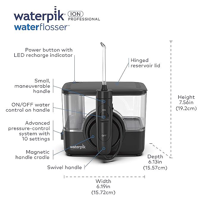 Waterpik WF-12CD012-4 ION Professional Cordless Water Flosser    