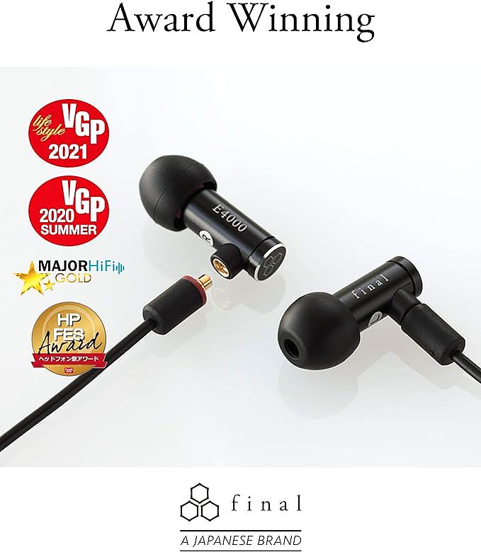  Final E4000 High Resolution Sound Isolating In-Ear Headphones  