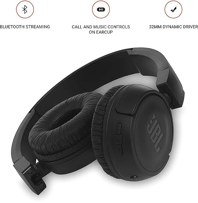  JBL T460BT Extra Bass Wireless On-Ear Headphones  